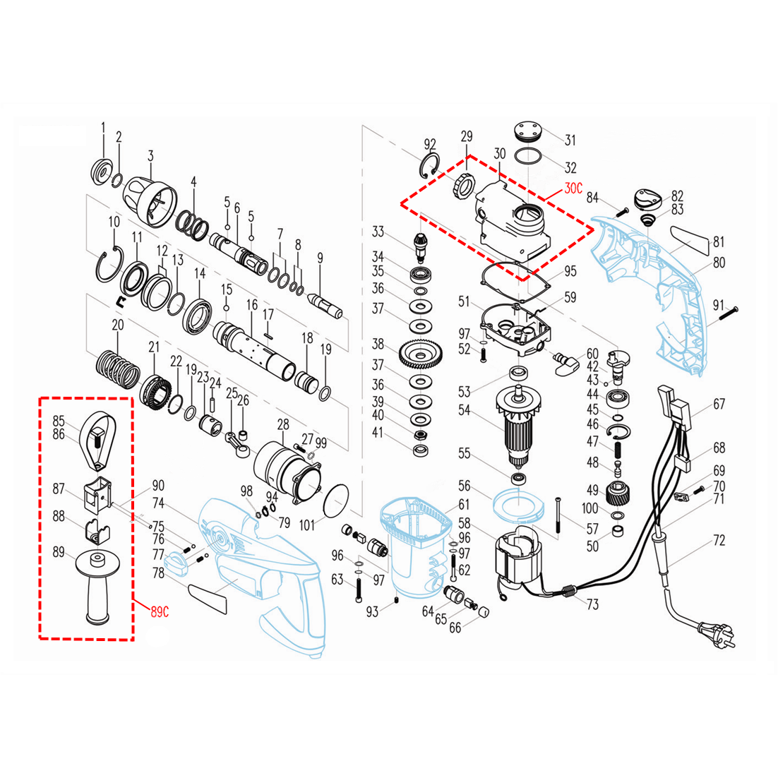 Перфоратор SDS-plus ЗП-805ЭК
